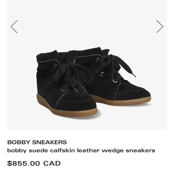 Isabel Marant Shoes - "Isabel Marat Bobby suede calf leather" Black High-Top leather Sneakers